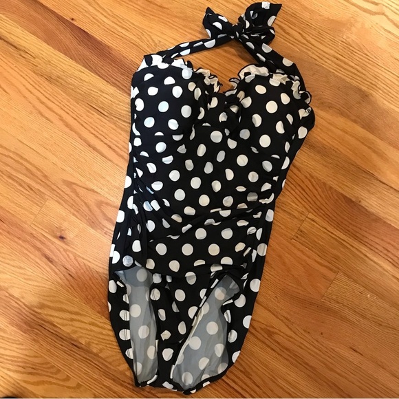 ▪️trimswim by JANTZEN Polka Dot Swimsuit - Picture 1 of 10